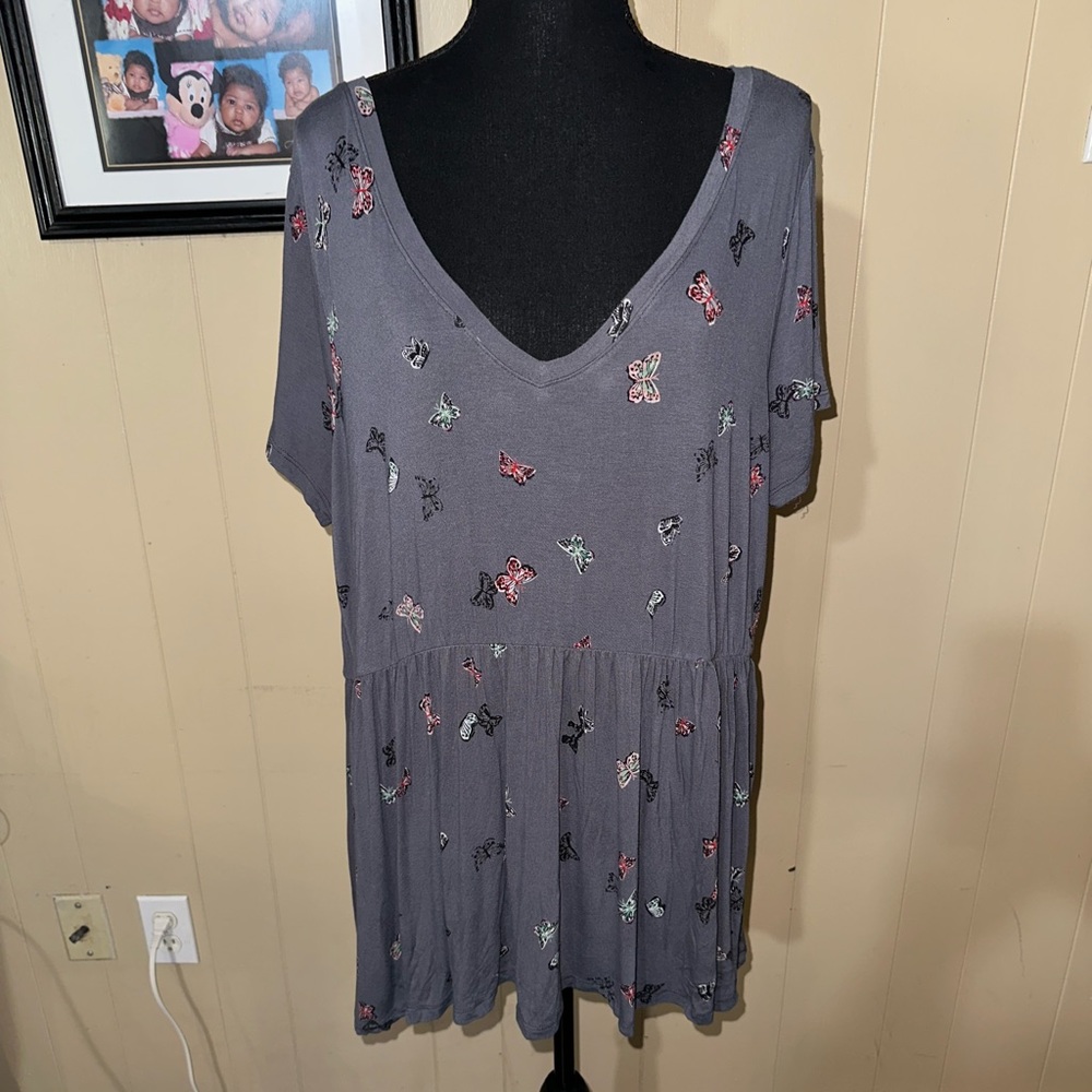 Torrid V-Neck Babydoll Top, Size 1X